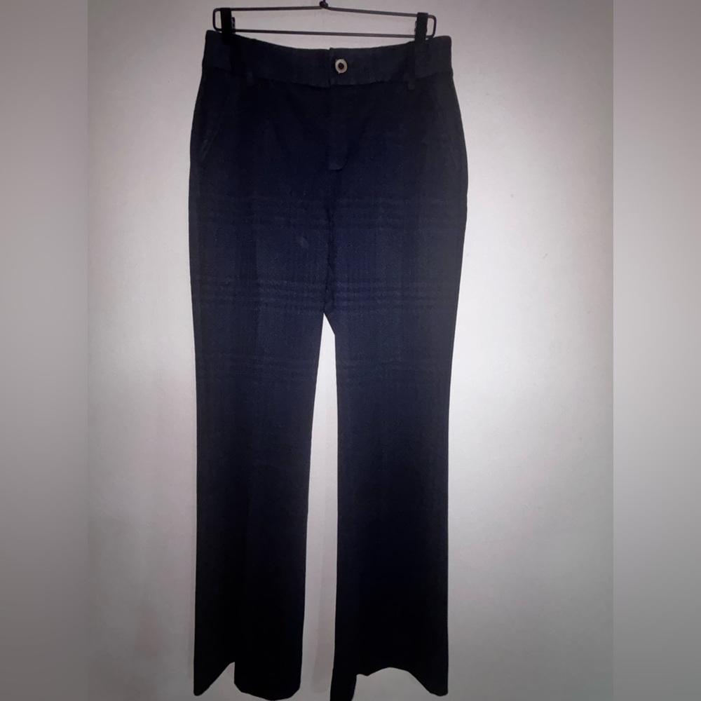 CAbi houndstooth Midnight Blue and Black Pants